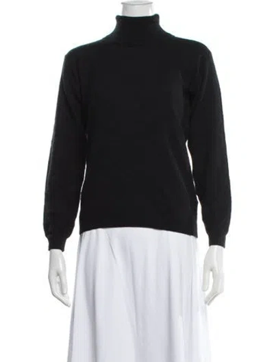Pre-owned Malo Cashmere Turtleneck Sweater In Black