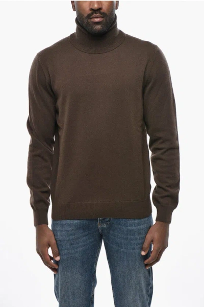 Malo Cashmere Turtleneck Sweater In Brown