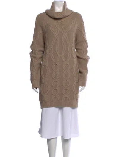 Pre-owned Malo Cashmere Turtleneck Sweater In Brown