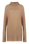 Malo Cashmere Turtleneck Sweater In Camel