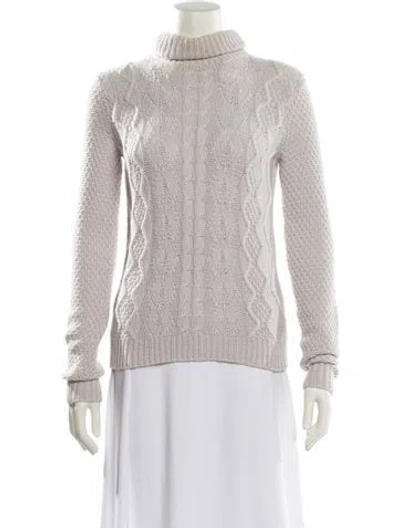 Pre-owned Malo Cashmere Turtleneck Sweater In Gray