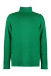 Malo Cashmere Turtleneck Sweater In Green