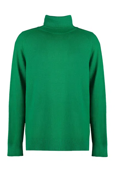 Malo Cashmere Turtleneck Sweater In Green