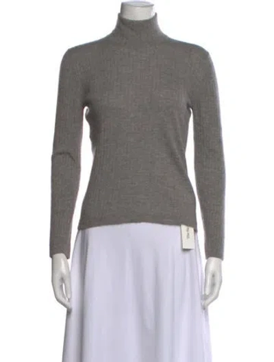 Pre-owned Malo Cashmere Turtleneck Sweater In Grey