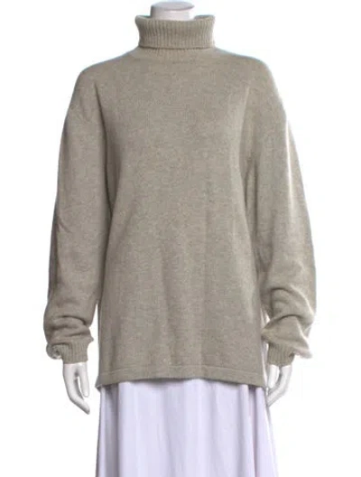 Pre-owned Malo Cashmere Turtleneck Sweater In Grey