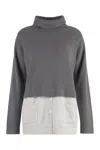 Malo Cashmere Turtleneck Sweater In Grey