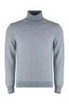 Malo Cashmere Turtleneck Sweater In Light Blue