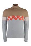 Malo Cashmere Turtleneck Sweater In Multicolor