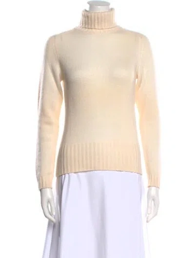 Pre-owned Malo Cashmere Turtleneck Sweater In Neutral