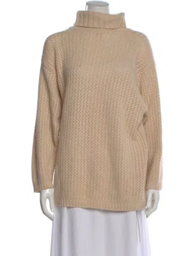 Pre-owned Malo Cashmere Turtleneck Sweater In Neutral