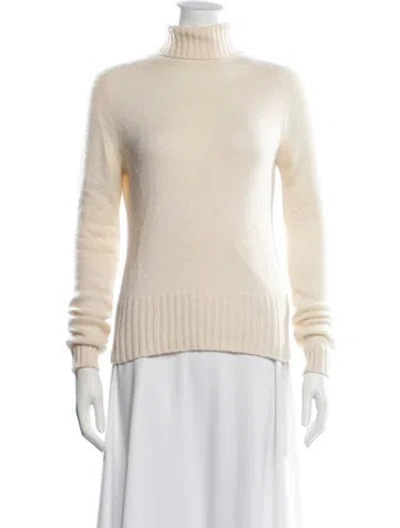Pre-owned Malo Cashmere Turtleneck Sweater In Neutrals