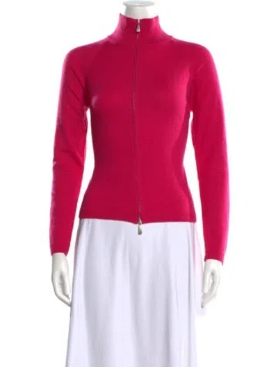 Pre-owned Malo Cashmere Turtleneck Sweater In Pink