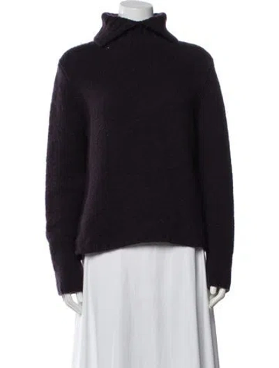 Pre-owned Malo Cashmere Turtleneck Sweater In Purple