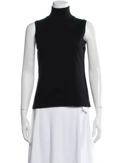 Pre-owned Malo Cashmere Turtleneck Top In Black