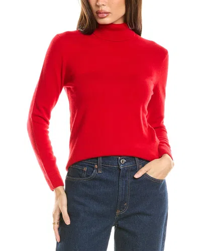 Malo Cashmere Turtleneck Wool & Cashmere-blend Sweater In Red