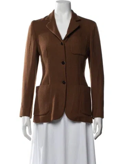 Pre-owned Malo Cashmere Tweed Pattern Blazer In Brown