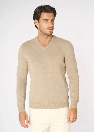 Malo Cashmere V Neck In Neutral