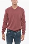 Malo Cashmere V-neck Sweater In Pink