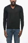 Malo Cashmere V-neck Sweater In Black