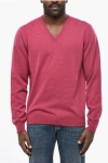 Malo Cashmere V-neck Sweater In Pink
