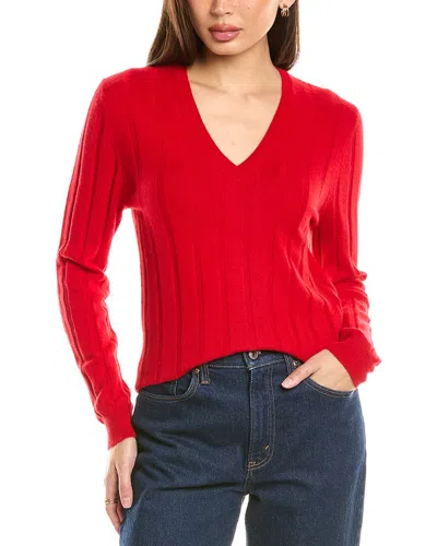 Malo Cashmere V Neck Woman In Red