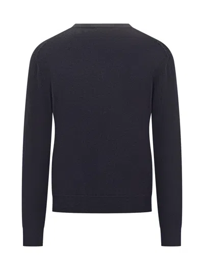 Malo Cashmere V-neck Pullover Sweater In Blue