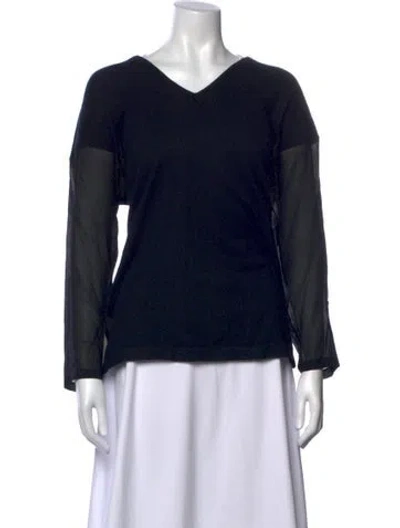 Pre-owned Malo Cashmere V-neck Sweater In Black