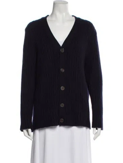 Pre-owned Malo Cashmere V-neck Sweater In Blue