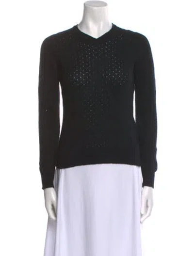 Pre-owned Malo Cashmere V-neck Sweater In Blue