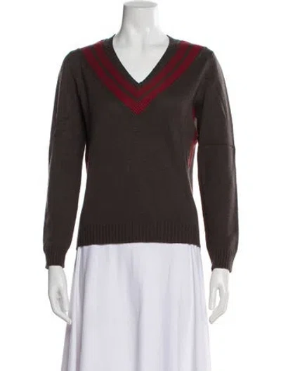 Pre-owned Malo Cashmere V-neck Sweater In Brown