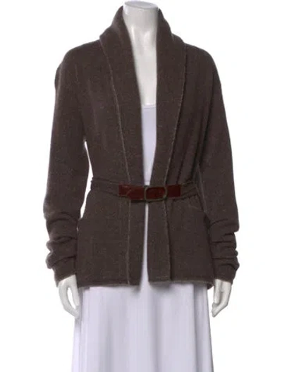 Pre-owned Malo Cashmere V-neck Sweater In Brown