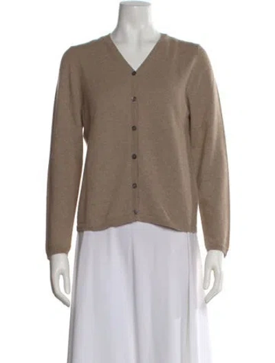 Pre-owned Malo Cashmere V-neck Sweater In Brown