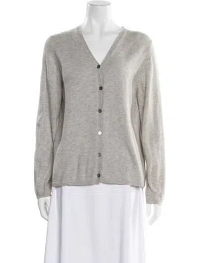 Pre-owned Malo Cashmere V-neck Sweater In Gray