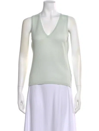 Pre-owned Malo Cashmere V-neck Sweater In Green