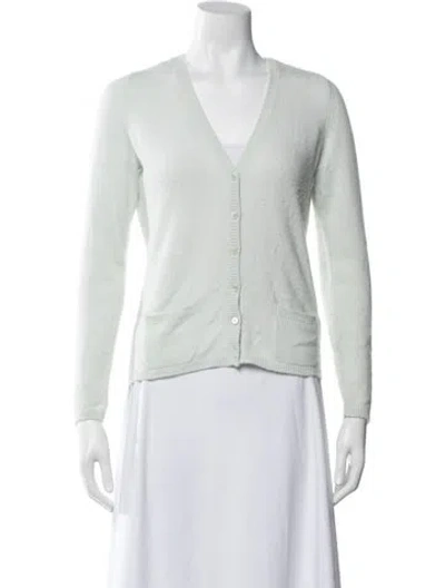 Pre-owned Malo Cashmere V-neck Sweater In Green