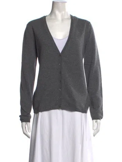Pre-owned Malo Cashmere V-neck Sweater In Grey