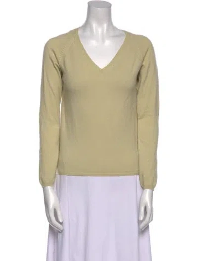 Pre-owned Malo Cashmere V-neck Sweater In Neutral