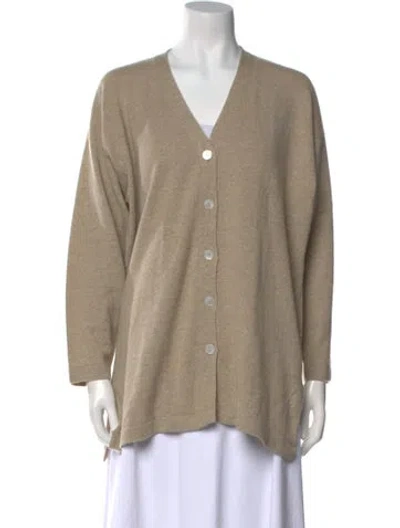 Pre-owned Malo Cashmere V-neck Sweater In Neutral
