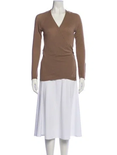 Pre-owned Malo Cashmere V-neck Sweater In Neutral