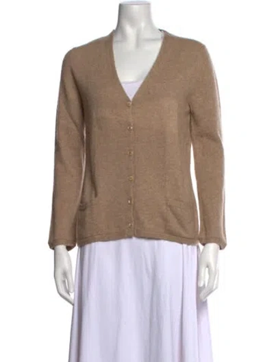 Pre-owned Malo Cashmere V-neck Sweater In Neutral