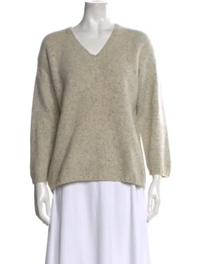 Pre-owned Malo Cashmere V-neck Sweater In Neutral