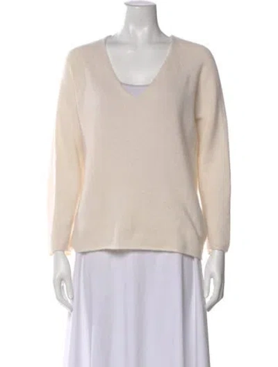 Pre-owned Malo Cashmere V-neck Sweater In Neutral