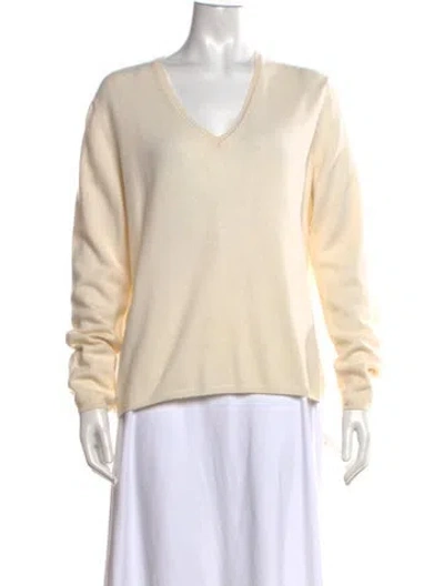 Pre-owned Malo Cashmere V-neck Sweater In Neutrals