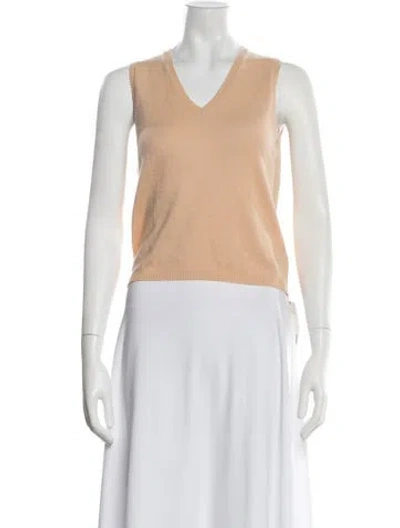 Pre-owned Malo Cashmere V-neck Sweater In Neutrals