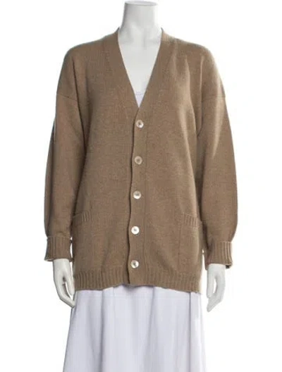 Pre-owned Malo Cashmere V-neck Sweater In Neutrals