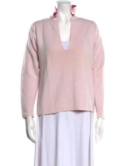 Pre-owned Malo Cashmere V-neck Sweater In Pink