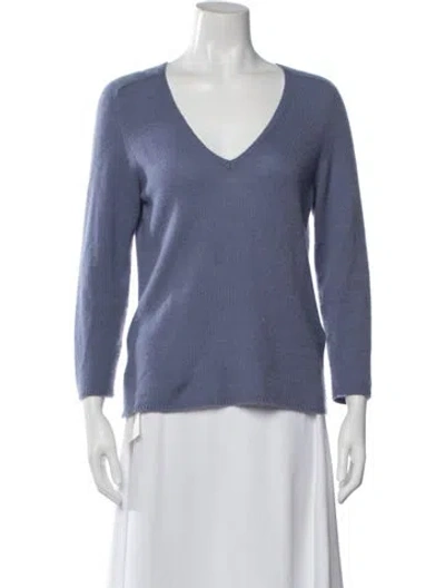 Pre-owned Malo Cashmere V-neck Sweater In Purple