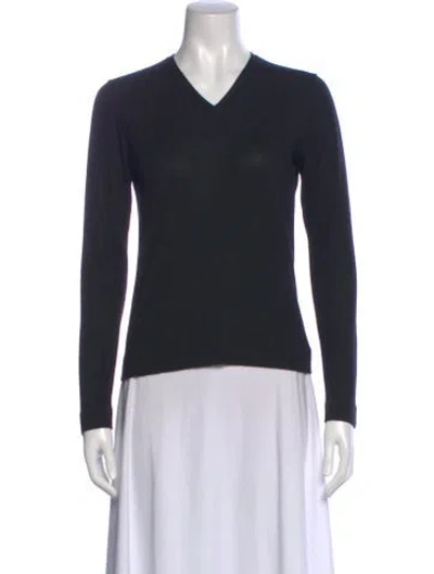 Pre-owned Malo Cashmere V-neck Top In Black