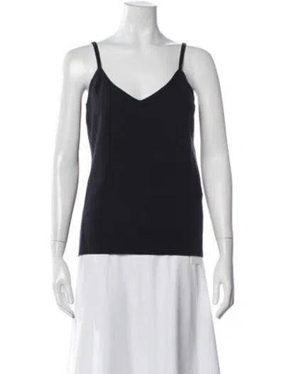 Pre-owned Malo Cashmere V-neck Top In Black