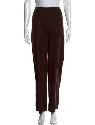Pre-owned Malo Cashmere Wide Leg Pants In Brown